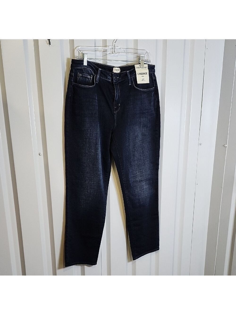 L'AGENCE Marjorie Mid Rise Slouch Slim Straight Blue Denim Jeans Size 29 NWT
